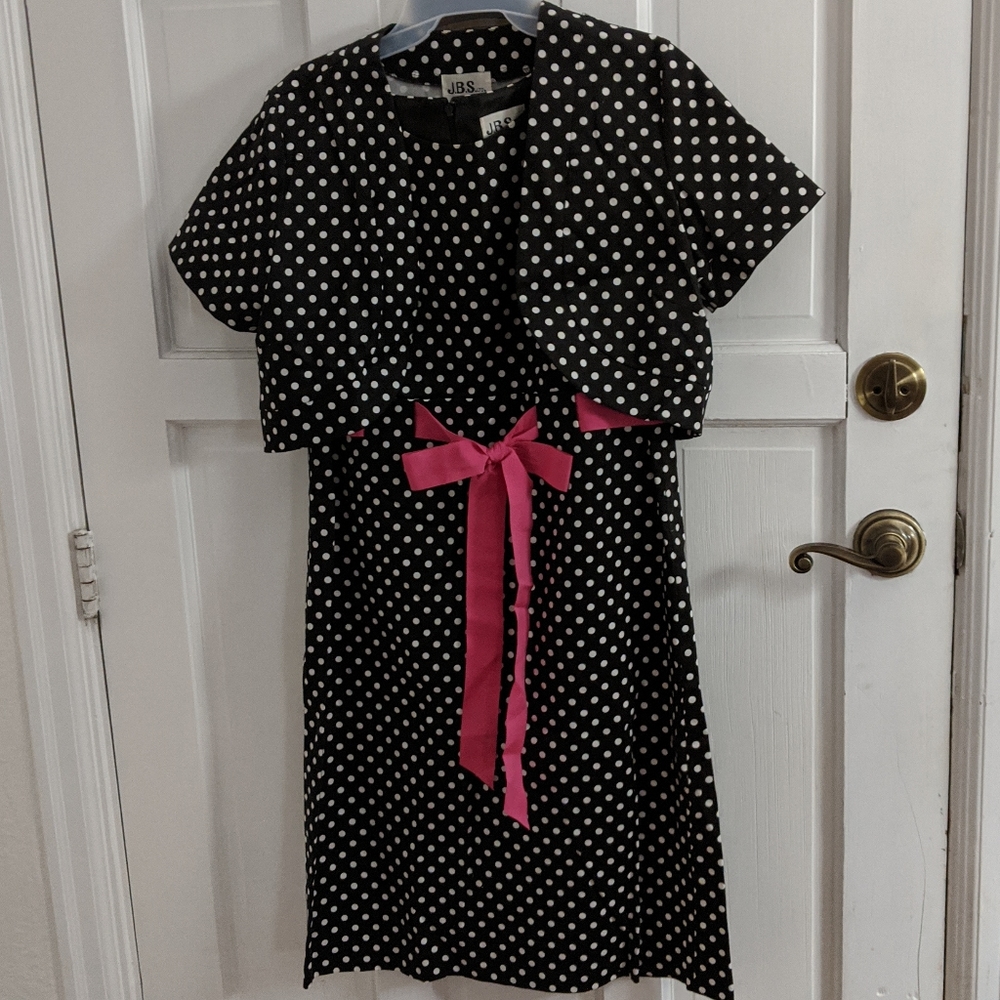 JBS Ltd Polka Dot Sleeveless Shift Dress